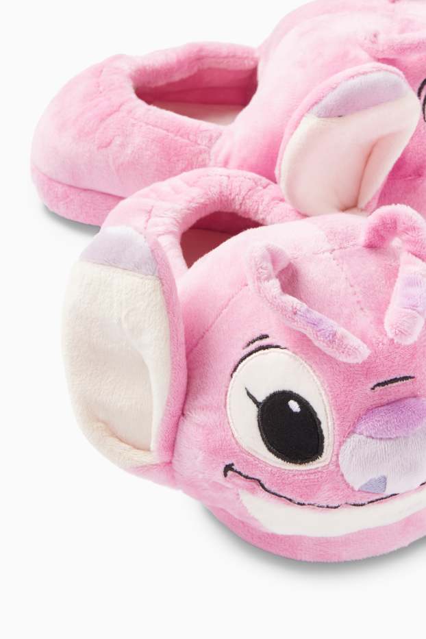 Enfants filles - Lilo & Stitch - chaussons - rose foncé