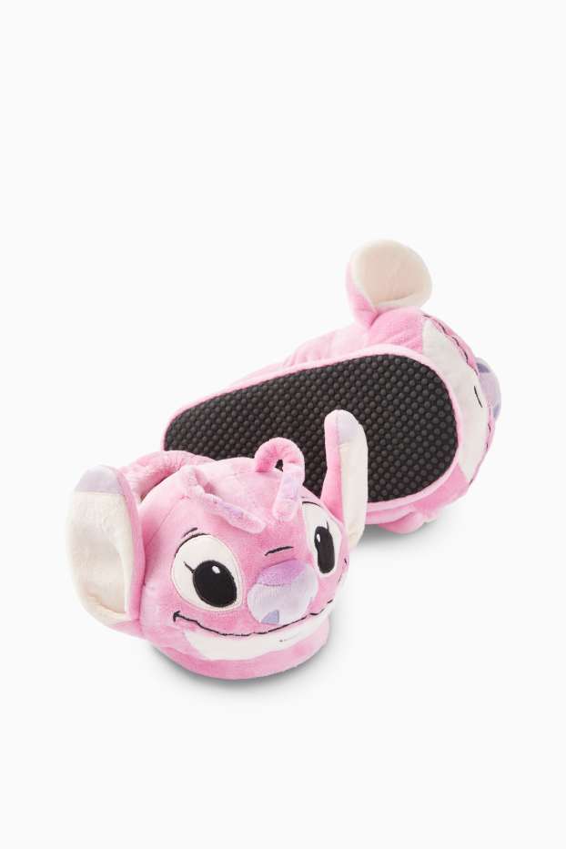 Enfants filles - Lilo & Stitch - chaussons - rose foncé