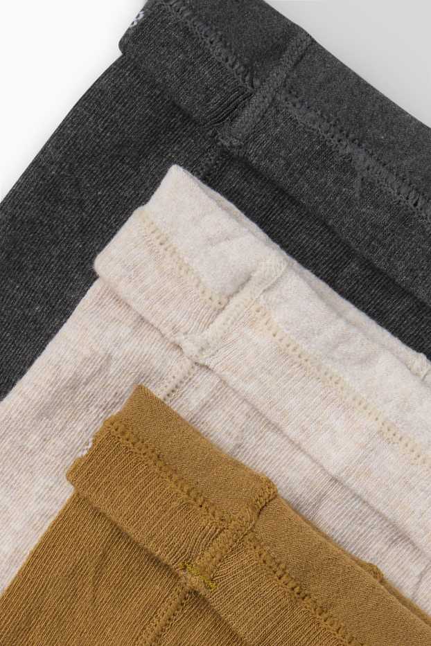 Baby Buben - Multipack 3er - Baby-Strumpfhose - gerippt - hellbeige
