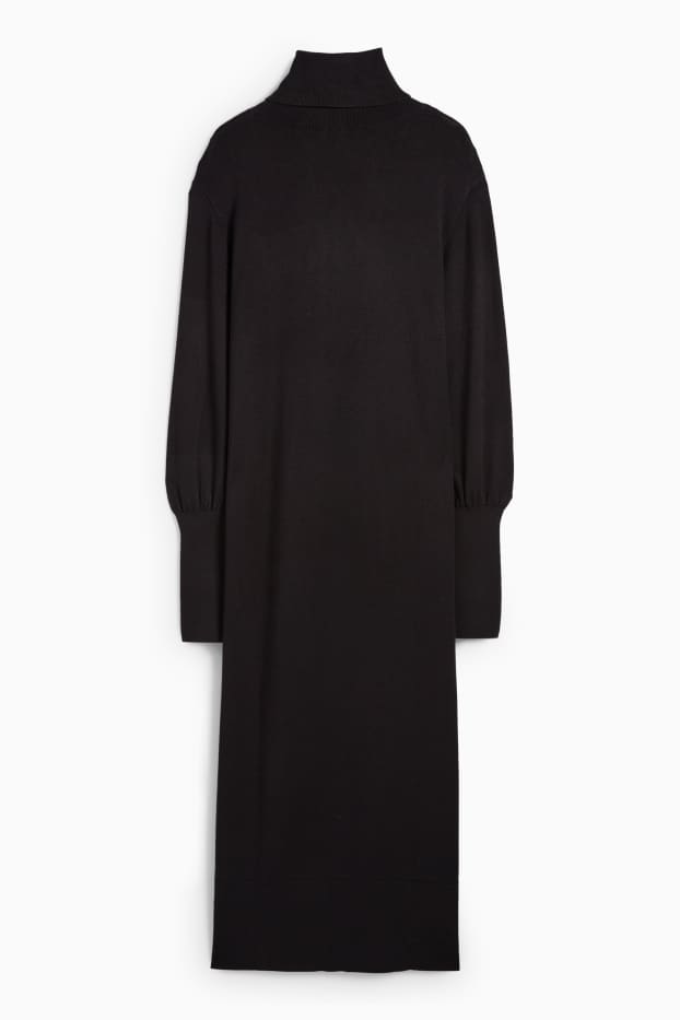 Femei - Rochie din tricot - straight fit - negru