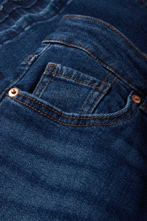 Dames - Bootcut jeans - high waist - jeansdonkerblauw