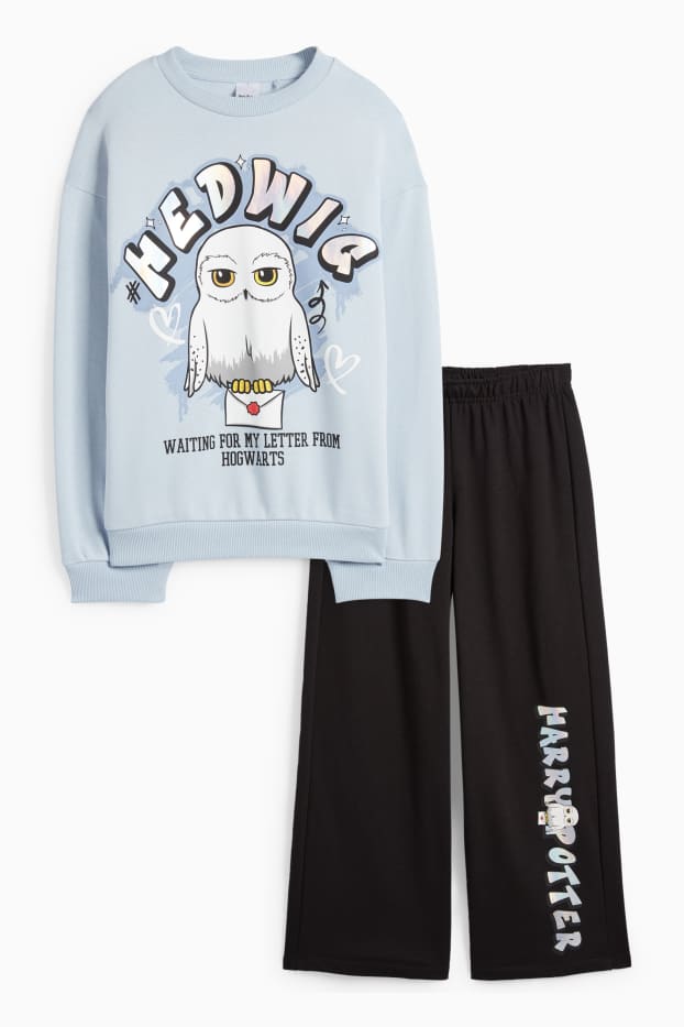 Kinder Mädchen - Harry Potter - Set - Sweatshirt und Jogginghose - 2 teilig - hellblau