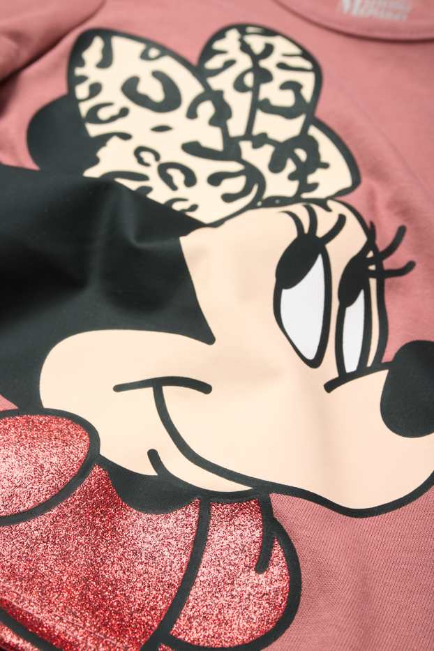 Copii - Fete - Multipack 3 buc. - Minnie Mouse - tricou cu mânecă lungă - aspect lucios - alb-crem