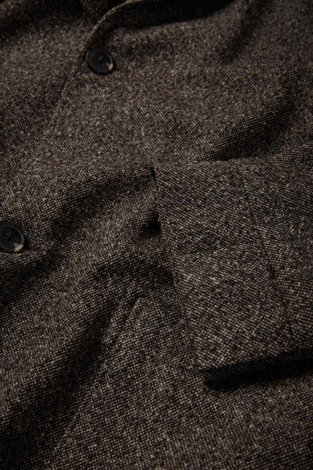 Bărbați - Sacou modular - regular fit - stretch - structurat - maro