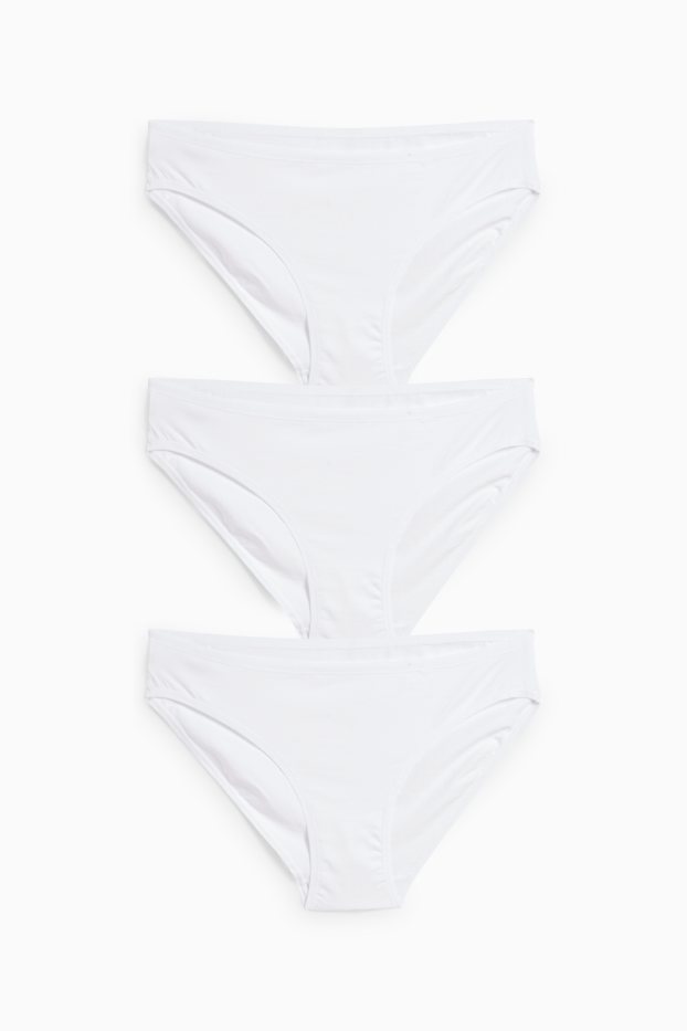 Women - Multipack of 3 - briefs - white