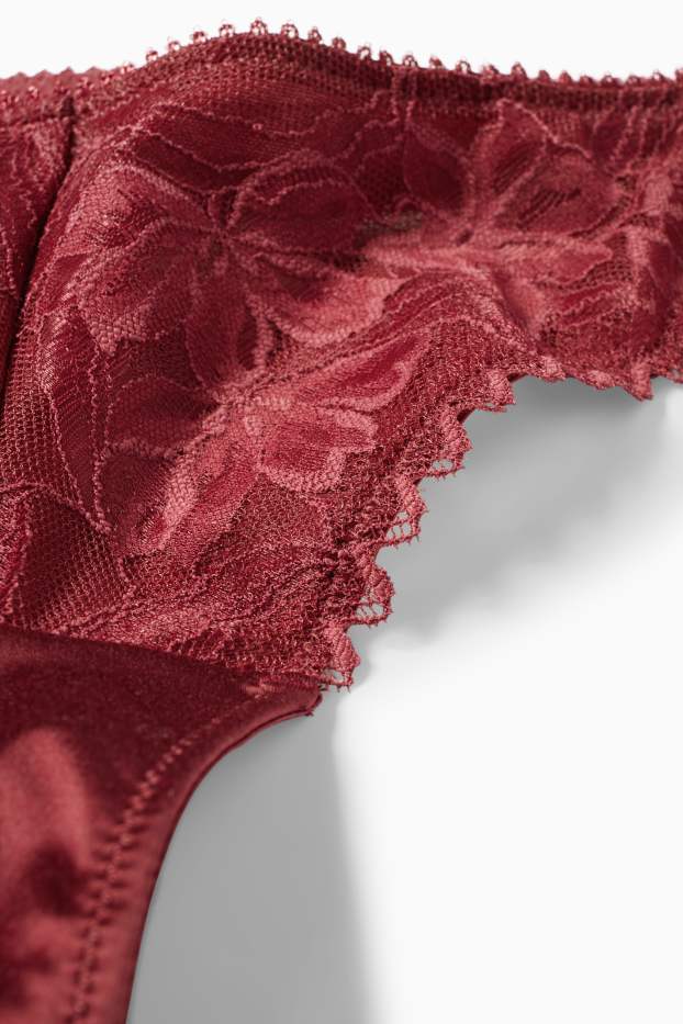 Dames - String - donkerrood