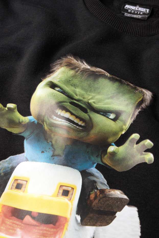 Kinderen: jongens - Minecraft - sweatshirt - zwart