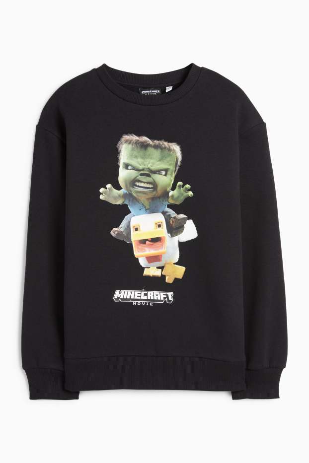 Kinderen: jongens - Minecraft - sweatshirt - zwart