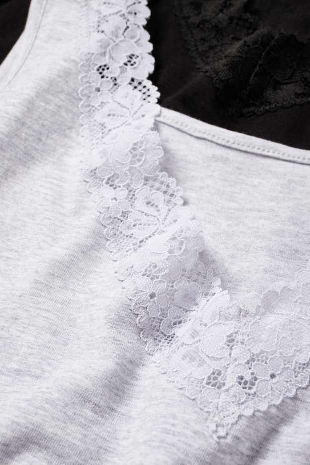 Femmes - Lot de 2 - caracos - gris / noir