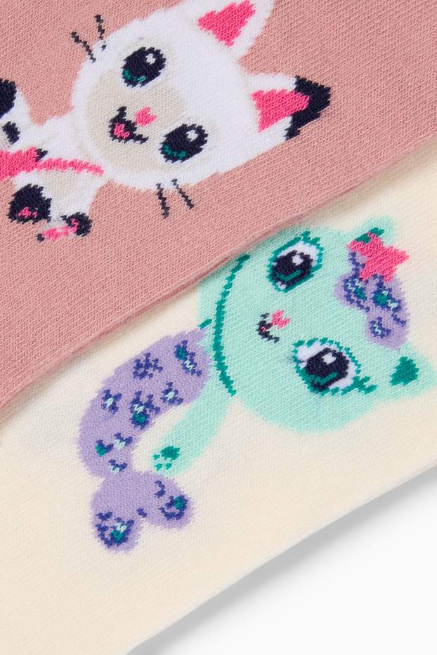 Children Girls - Multipack of 2 - Gabby's Dollhouse - tights - dark rose