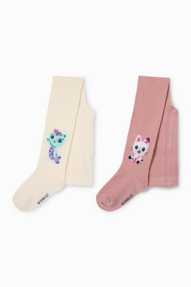 Children Girls - Multipack of 2 - Gabby's Dollhouse - tights - dark rose