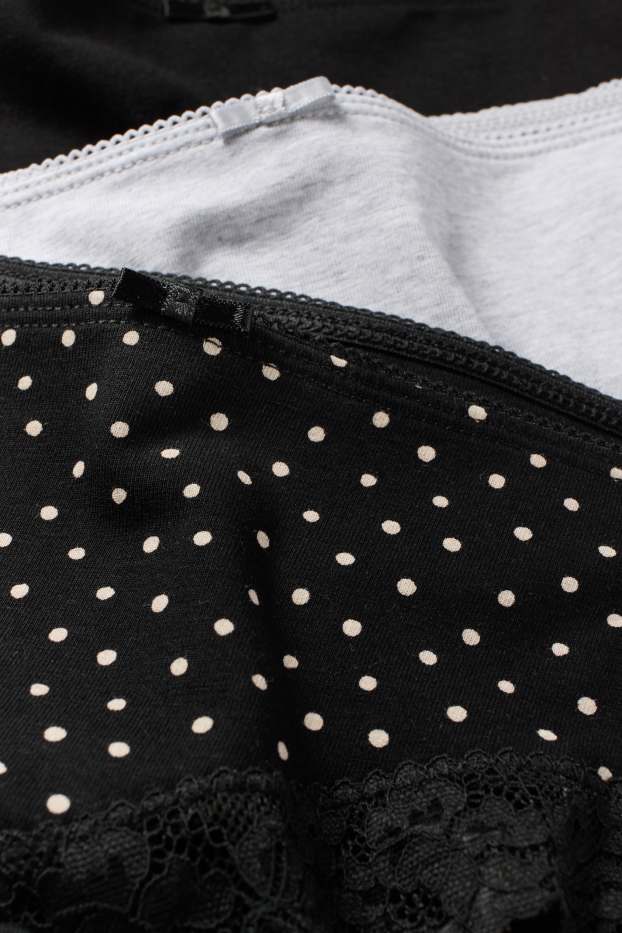 Dámské - Multipack 3 ks - kalhotky - černá