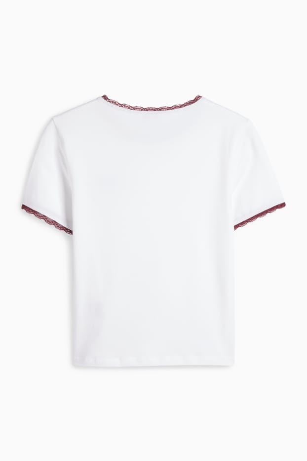 Donna - T-shirt - slim fit - bianco