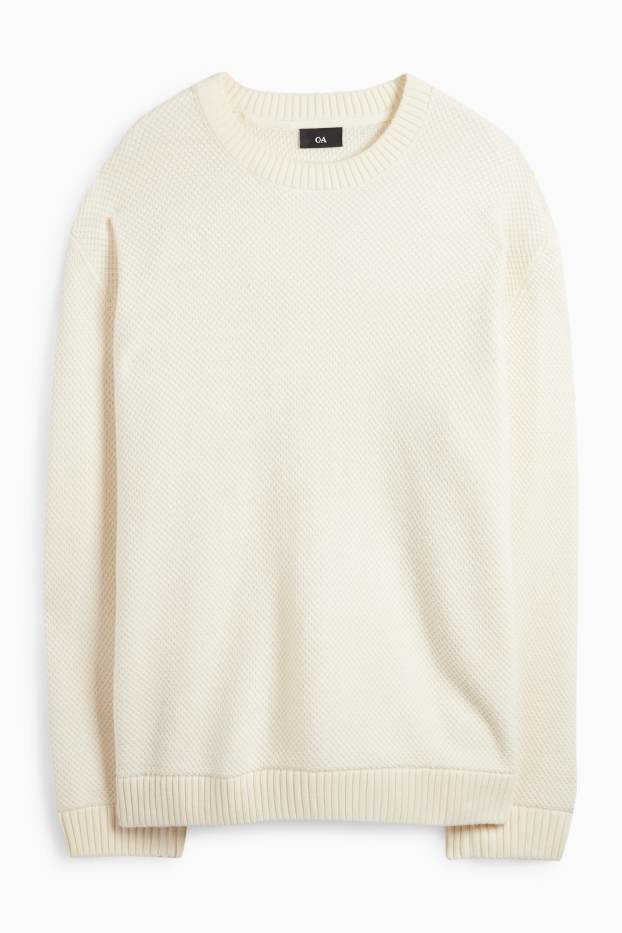 Home - Jersei - texturat - blanc trencat