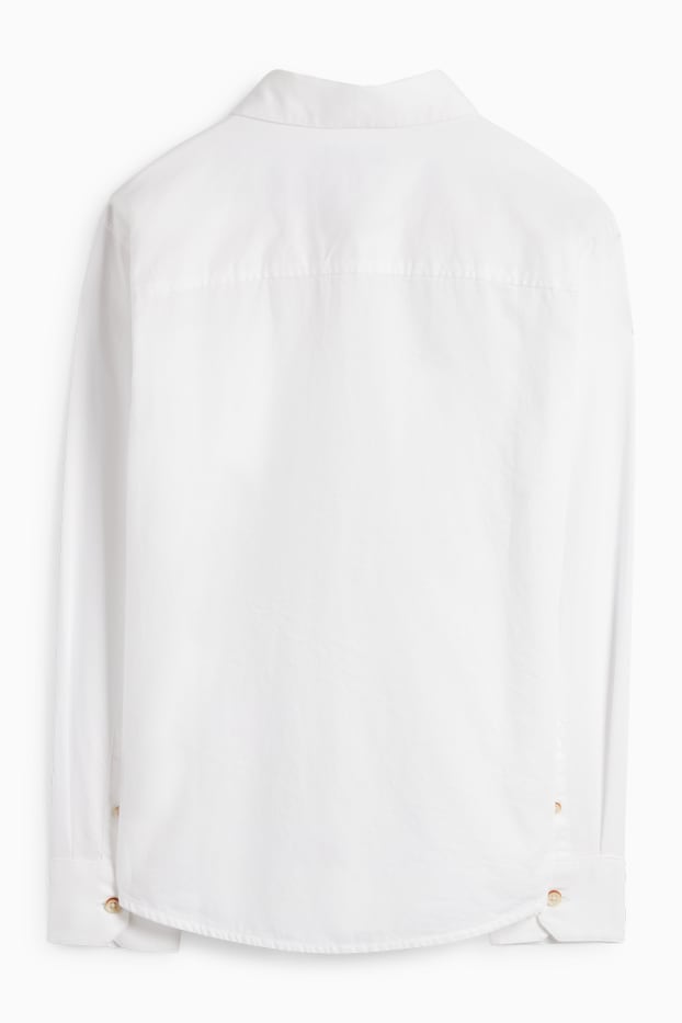 Children Boys - Shirt - white