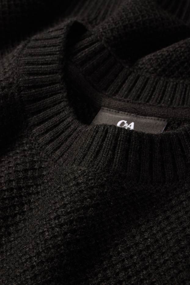 Men - Jumper - textured - black
