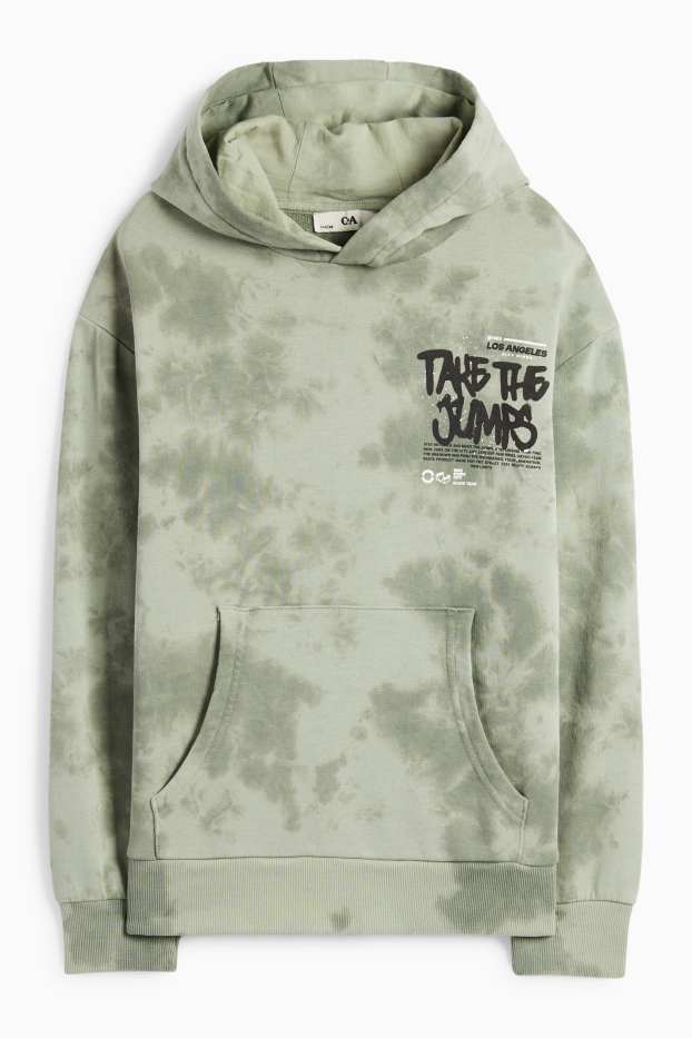 Enfants garçons - Sweat à capuche - à motif - vert clair
