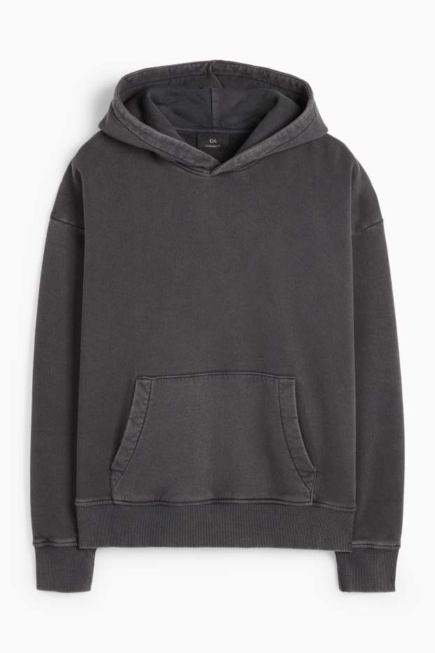 Men - Hoodie - black-melange
