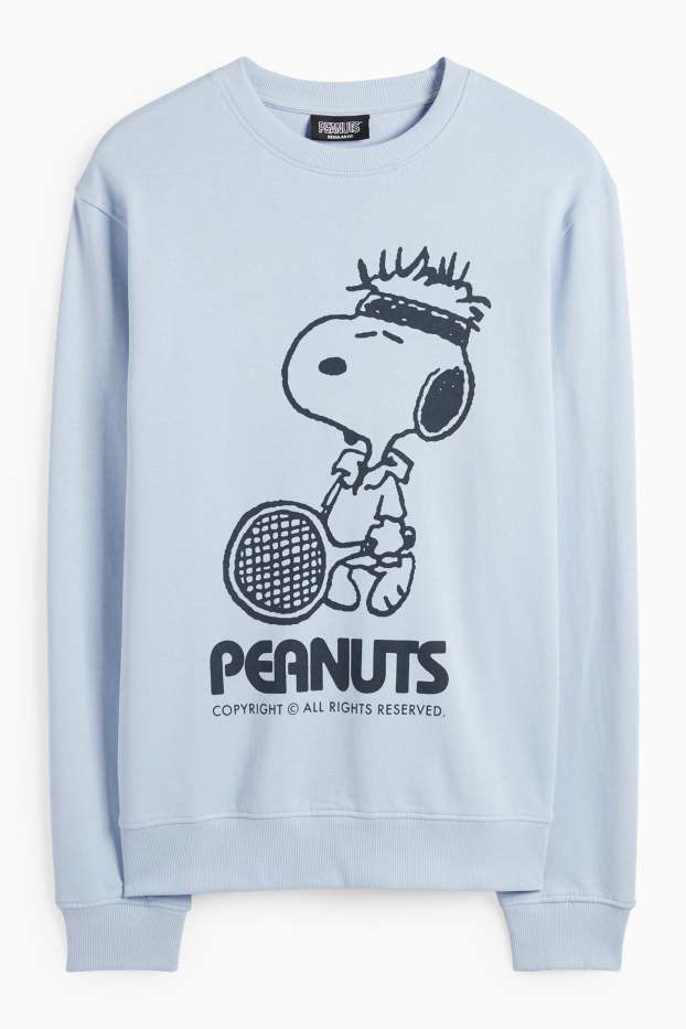Pánské - Mikina - Peanuts - světle modrá