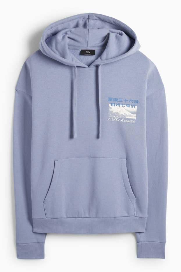 Herren - Hoodie - Katsushika Hokusai - hellblau