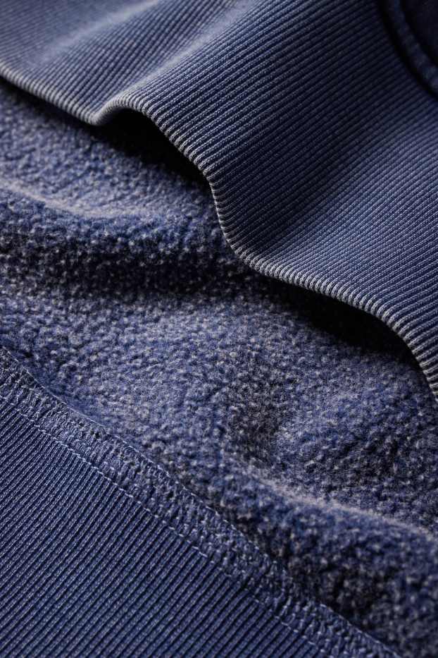 Herren - Hoodie - dunkelblau-melange