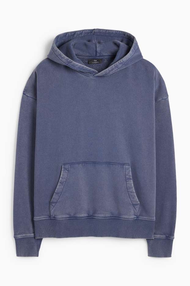 Herren - Hoodie - dunkelblau-melange