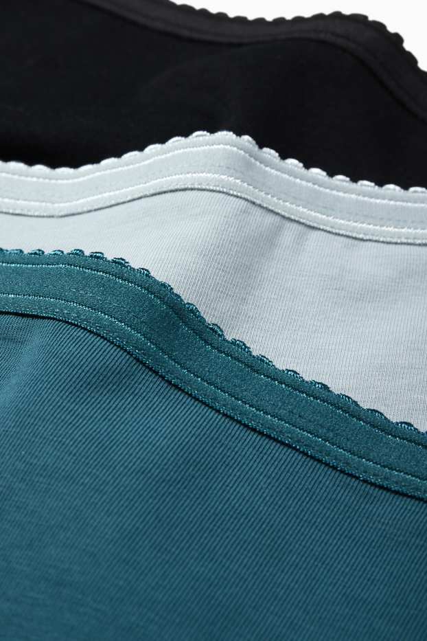 Women - Multipack of 3 - knickers - dark turquoise