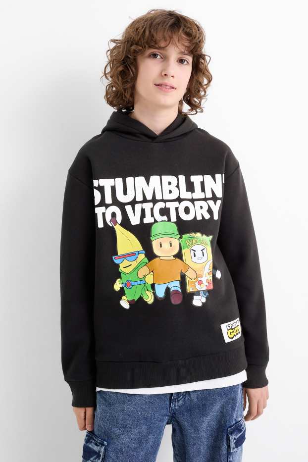 Enfants garçons - Stumble Guys - sweat à capuche - noir