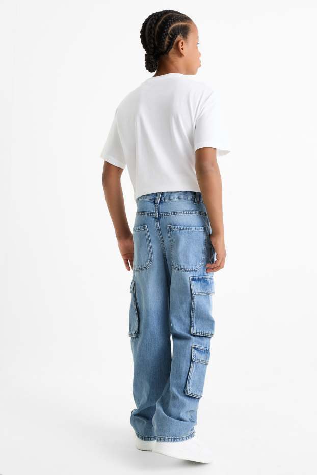 Children Boys - Cargo jeans - denim-light blue