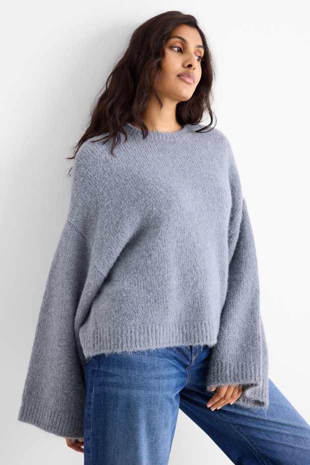 Damen - Pullover - hellblau