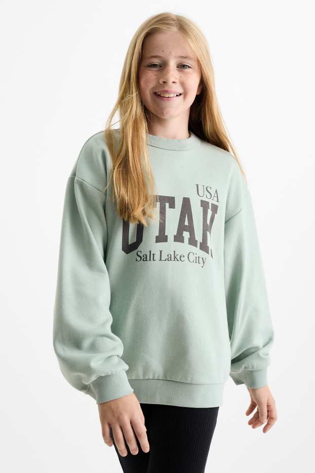 Bambine - Utah - felpa - verde chiaro