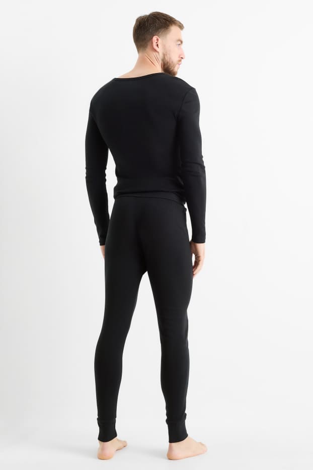 Men - Multipack of 2 - long pants - skinny rib - black