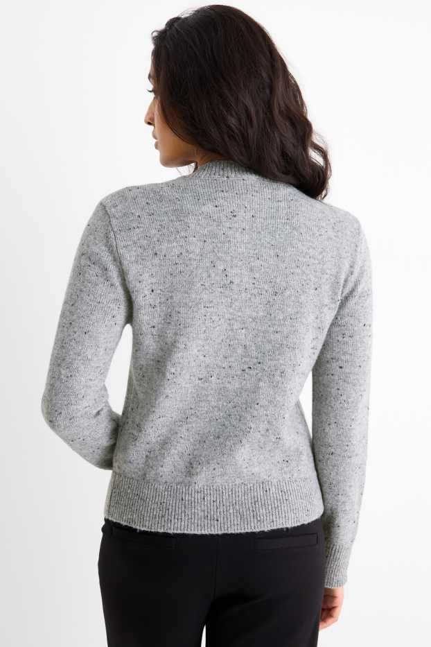 Damen - Strickjacke - hellgrau