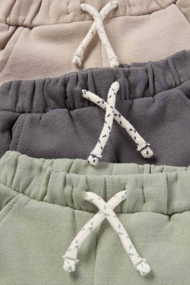 Baby: jongens - Set van 3 - babyjoggingbroek - lichtgroen