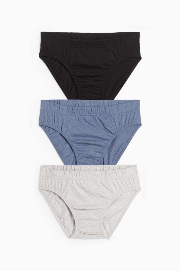 Heren - Set van 3 - slip - zwart