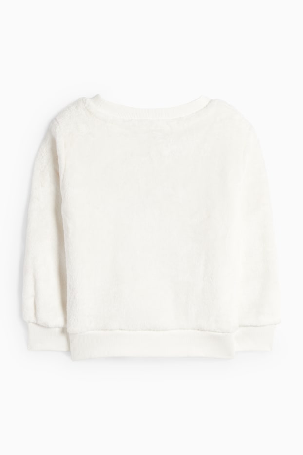 Kinderen: meisjes - Haas - sweatshirt - crème wit