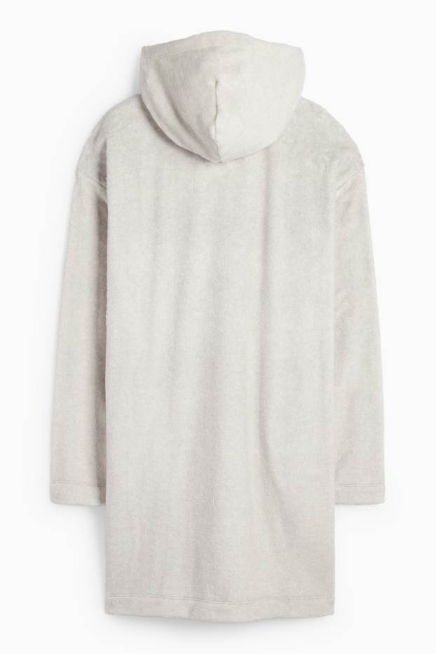 Women - Fleece nightdress with hood - Lilo & Stitch - light gray