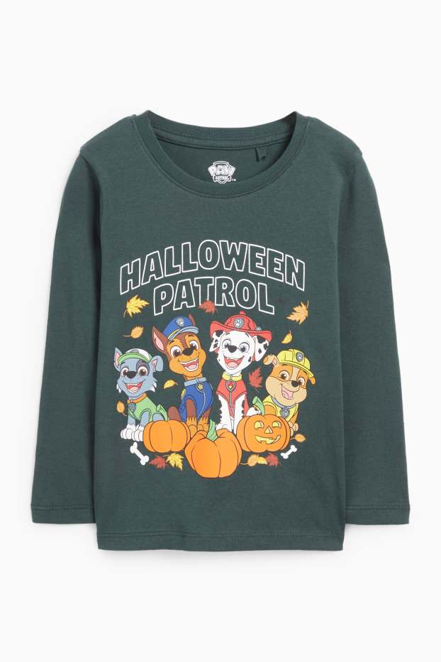 Niños - Halloween - Patrulla Canina - Chase, Marshall - camiseta de manga larga - verde oscuro