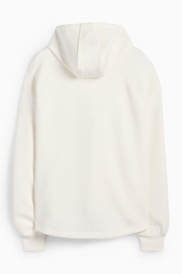 Damen - Sport-Hoodie - Yoga - cremeweiß
