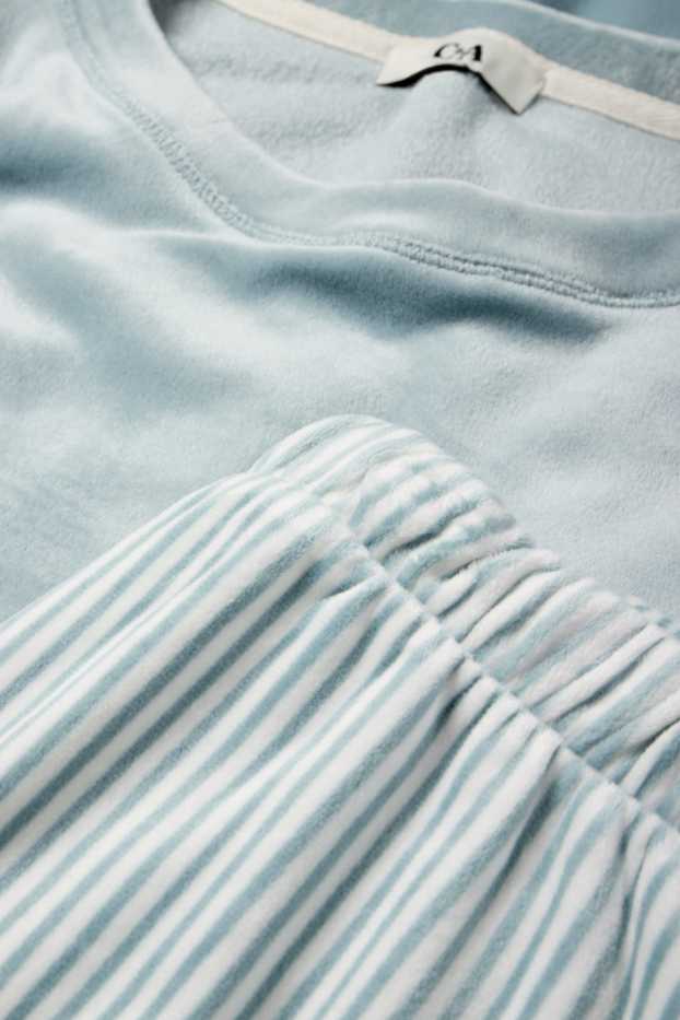 Damen - Winterpyjama - türkis