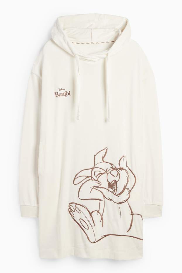 Femmes - Chemise de nuit avec capuche - Bambi - blanc