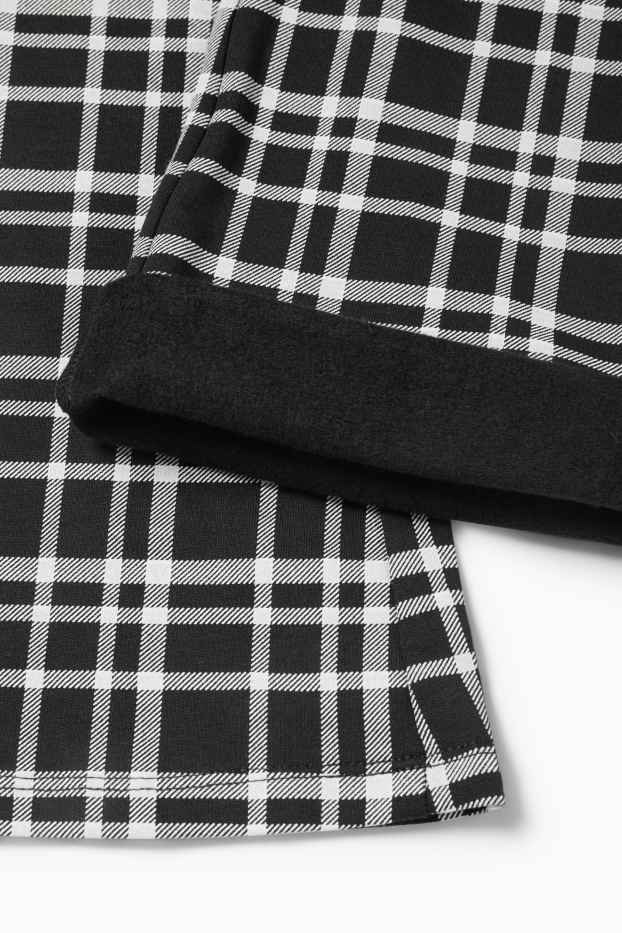 Enfants filles - Lot de 2 - leggings chauds de coupe évasée - noir / gris