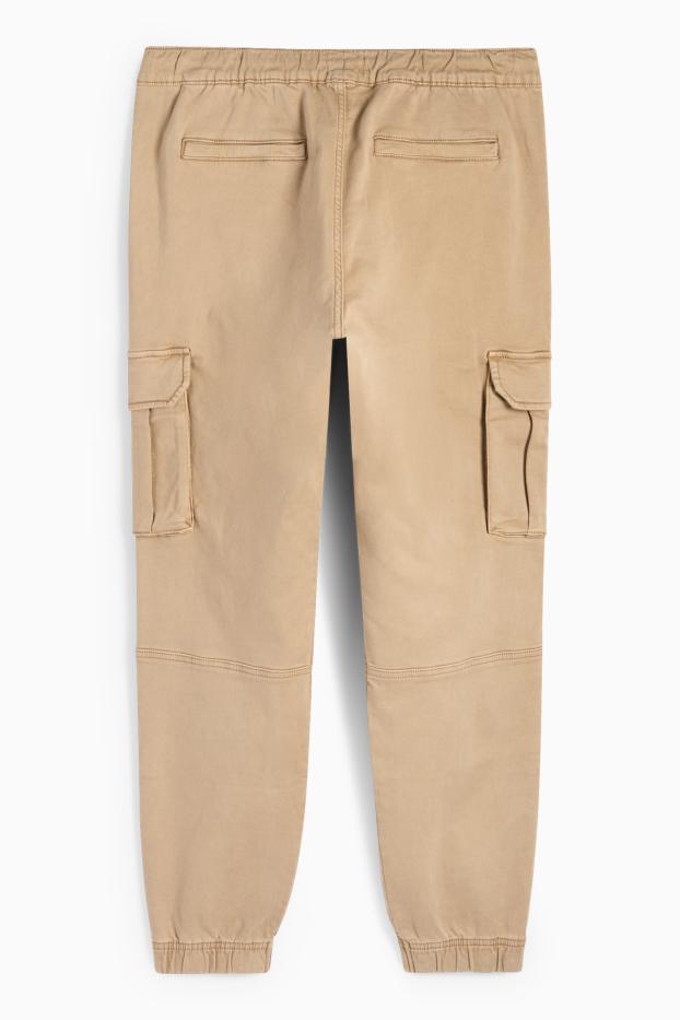 Herren - Cargohose - Tapered Fit - LYCRA® - taupe