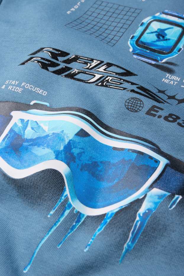 Kinder Jungen - Snowboard - Hoodie - blau