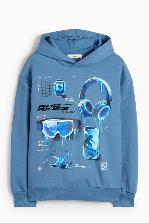 Kinder Jungen - Snowboard - Hoodie - blau