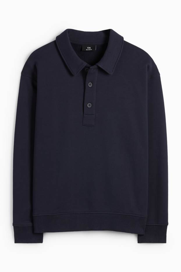 Uomo - Polo - relaxed fit - blu scuro