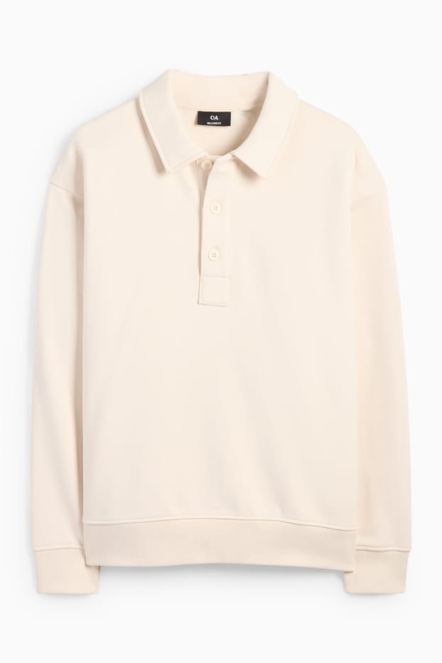 Uomo - Polo - relaxed fit - bianco crema