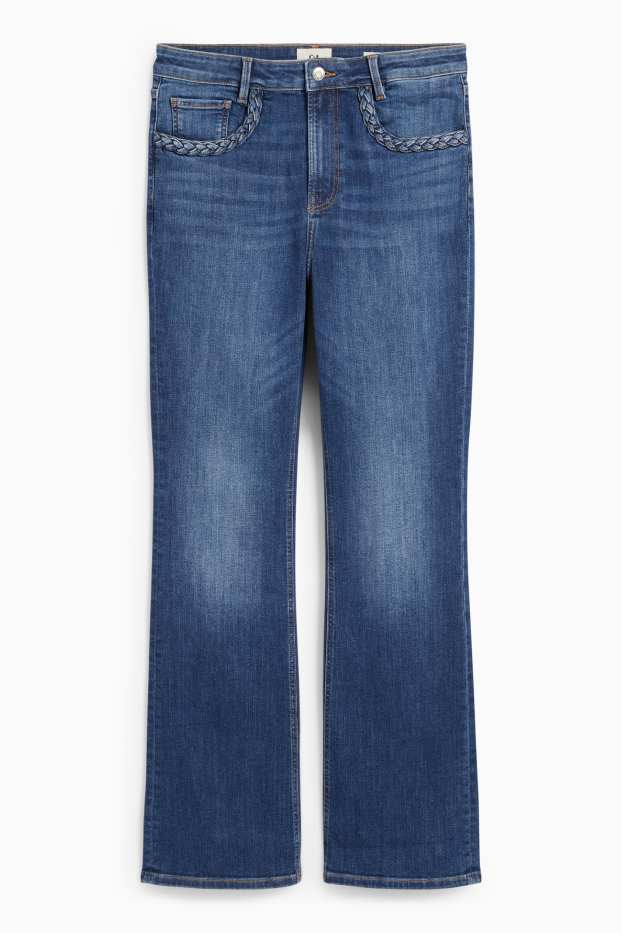 Damen - Bootcut Jeans - High Waist - LYCRA® - jeansblau