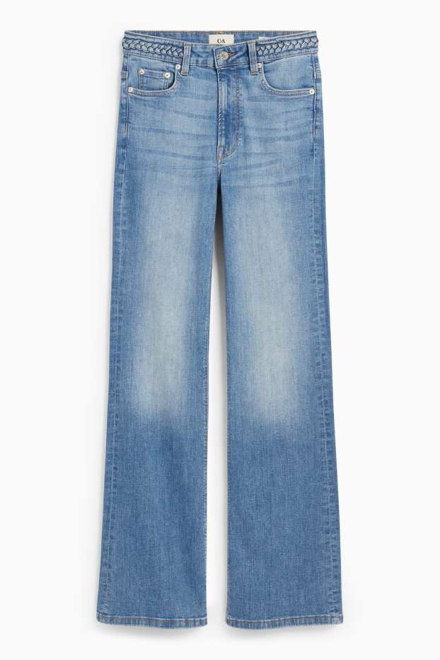 Damen - Flared Jeans - Mid Waist - LYCRA® - jeansblau