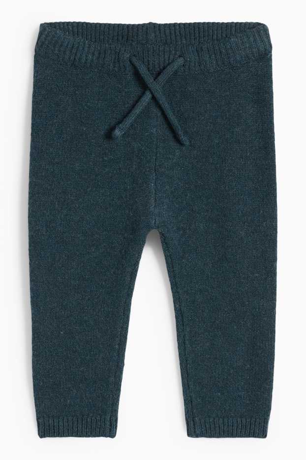 Baby Jungen - Baby-Strick-Jogginghose - dunkelgrün